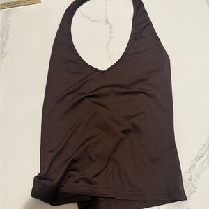 SHEIN Chocolate Brown Halter Top